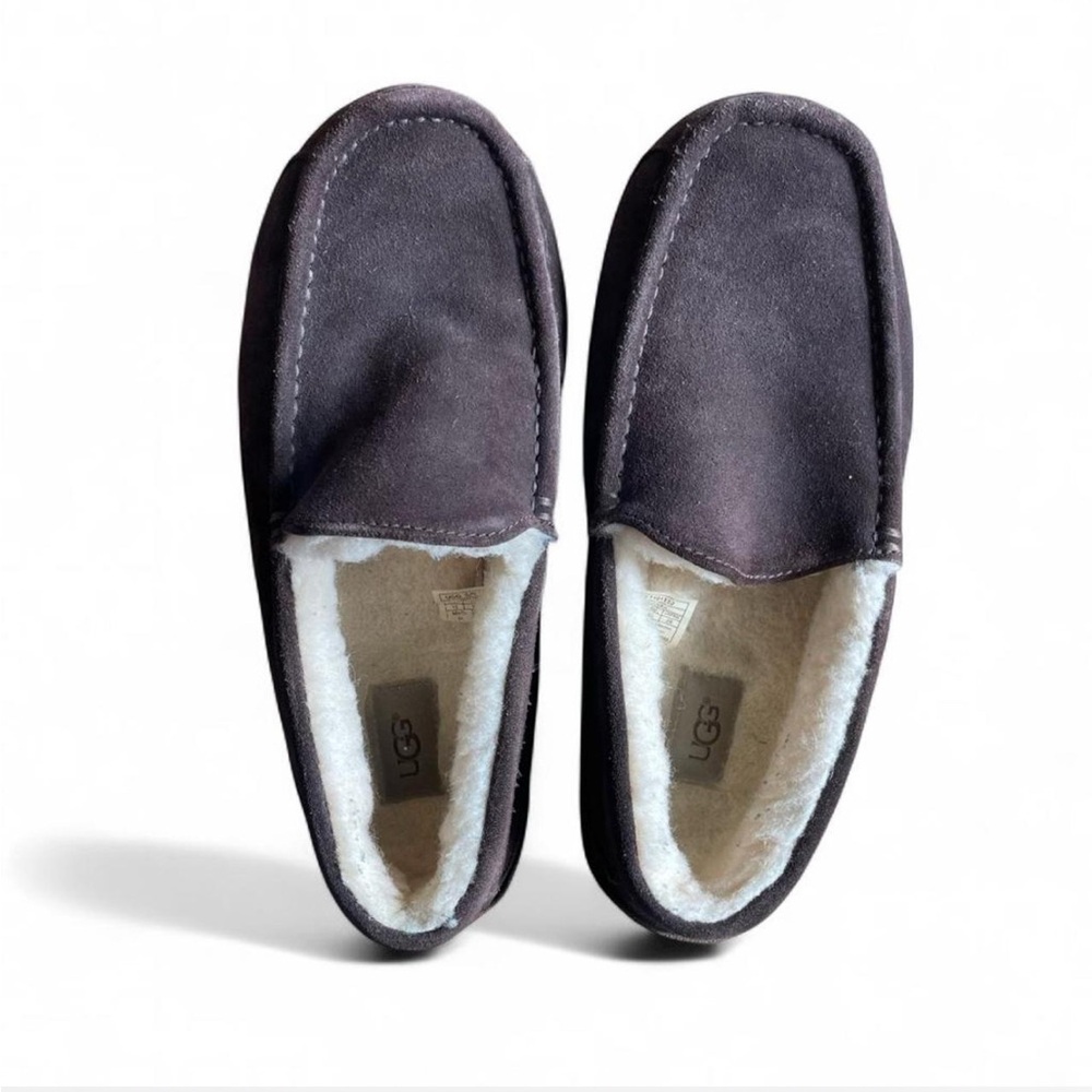 UGG Men's Ascot slippers in espresso brown size 10 - Picture 2 of 7